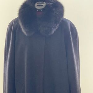 Black Fox Trim Jacket